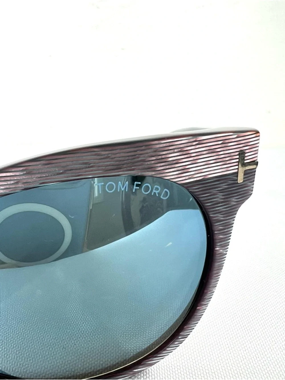 TOM FORD Italy TF330 89X SASKIA Gray Tinted Lenses Pink Purple Frame Sunglasses